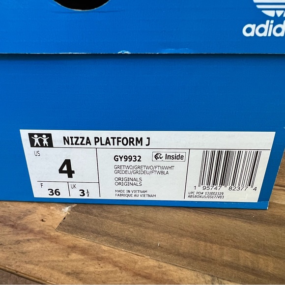 Adidas Originals Nizza Platform Shoes - Grey & White - Picture 5 of 5